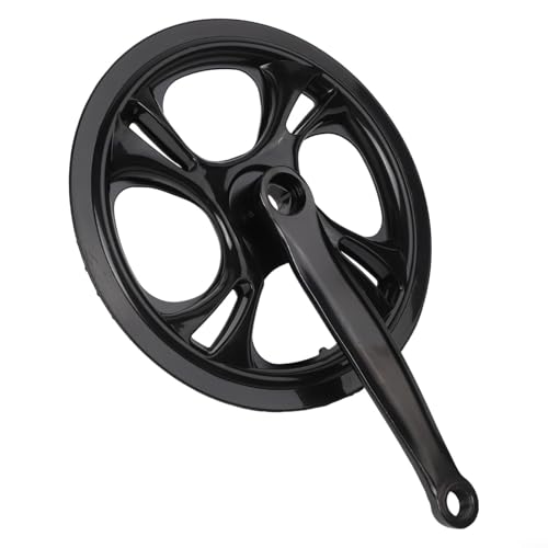 Pumixiy Pédalier de vélo en alliage 48T 170 mm, trou carré, pour vélo pliable à vitesse unique, avec protection de chaîne et pédalier options finition métal (pédalier + 110 BB) – vue 7