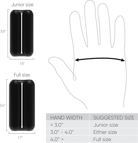 Image of Roller - Handheld Fidget Toy for Adults | Help Relieve Stress, Anxiety, Tension | Promotes Focus, Clarity | Compact, Portable Design (Junior Size /ABS Plastic, Black)