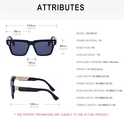 Lunettes de soleil polarisées contre reflets punk hommes UV400