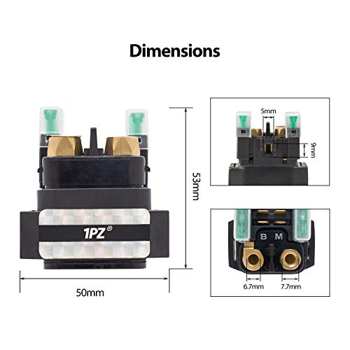 1PZ RS1-Y01 Starter Solenoid Relay Replacement for Yamaha Grizzly 350 400 450 660 2002-2014 Kodiak Big Bear 400 2000-2012 4SV-81940-12-00