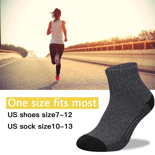 Coovan Men's Athletic Ankle Socks 12 Pack Mens Cushion Comfort Casual Running Sock Size 10-13 #TOP7