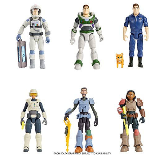 Mattel Disney and Pixar Lightyear Character Action Figure Collection, 12 Points Articulation & Movie Accessories, 5-in Scale