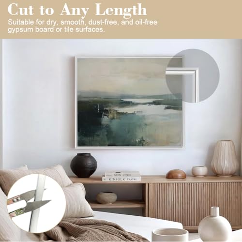 AOOSU Flexible Zierleisten Selbstklebend, 6M x 1CM PVC Wandleisten Silber Tapetenrand zum Abziehen und Aufkleben, Kantenschutz Leisten für Spiegelrahmen, Fenster, Wände, Böden und Fliesenrände