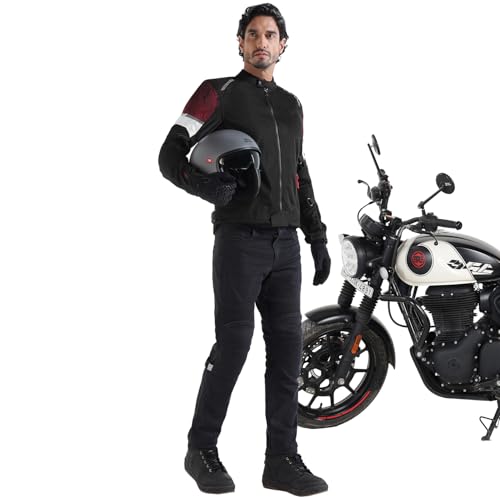 Image of Royal Enfield Streetwind Eco 3 Riding Jacket | RE Ergo Pro Tech CE Level 2 Protectors at Shoulders & Elbows | Perforated 10mm HD EVA Foam at Back | 100% Recycled Polyester Mesh | GREY S