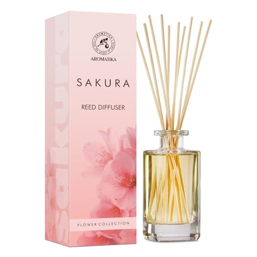 Diffuseur de Parfum Sakura 140 ML - Naturel Fragrance Fraîche et Durable - Désodorisant - Parfum de Ambiance - Aroma Maison - Assainisseur de Air - Aromathérapie