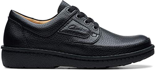 Clarks Nature II Black Grained Leather 7.52