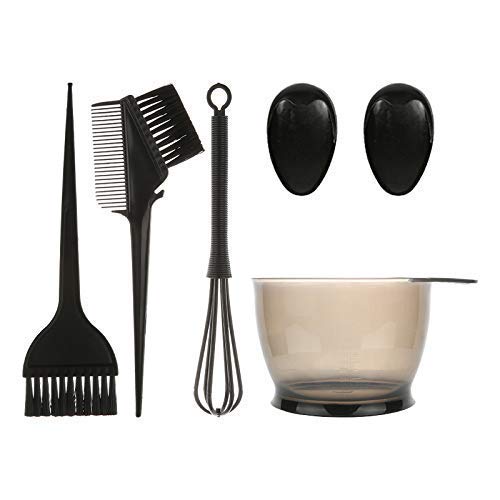 Hair Dye Brush and Bowl Set, 5 pcs Salon Hair Coloring Dye Kit (Black)