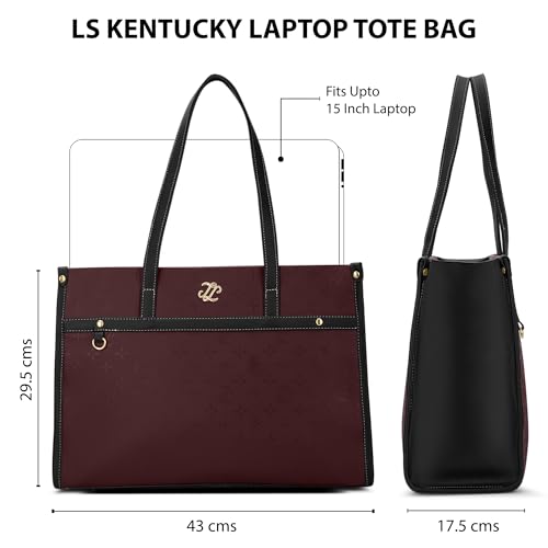 Image of Lavie Signature Women's Kentucky Colourblock Tote Laptop Bag | Tote Laptop Bag for Work | Ladies Purse | Stylish Shoulder Bag | Gift for Women