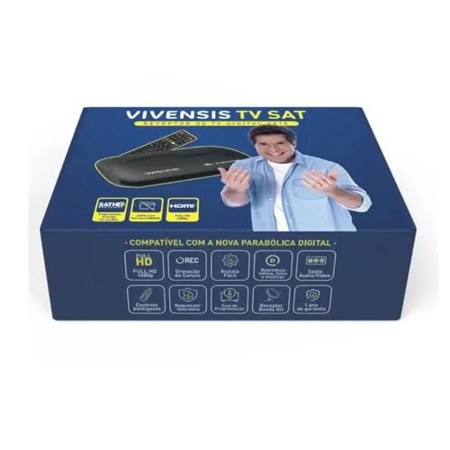 Kit Receptor De Tv Vivensis Vx10 Sat Hd + Lnbf Simples + Cabo 15m
