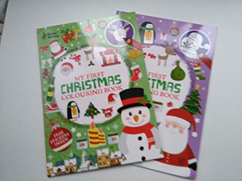 Christmas First Coloring Book with Stickers Random Color - Large Print - Stocking Filler
