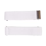 SUPVOX 1 Paar Hemdhalter Verstellbarer Elastische Rutschfester Faltenverband Aufenthalte Unisex Hemdgurt Hemd Zubehör für Männer Frauen 2,5cm (Weiß)