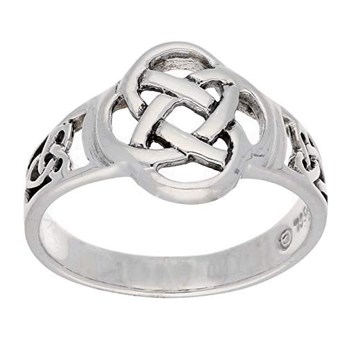 Celtic Triquetra Trinity And Flower Knot Eternity Sterling Silver Ring Size 6(Sizes 4,5,6,7,8,9,10,11) #TOP3
