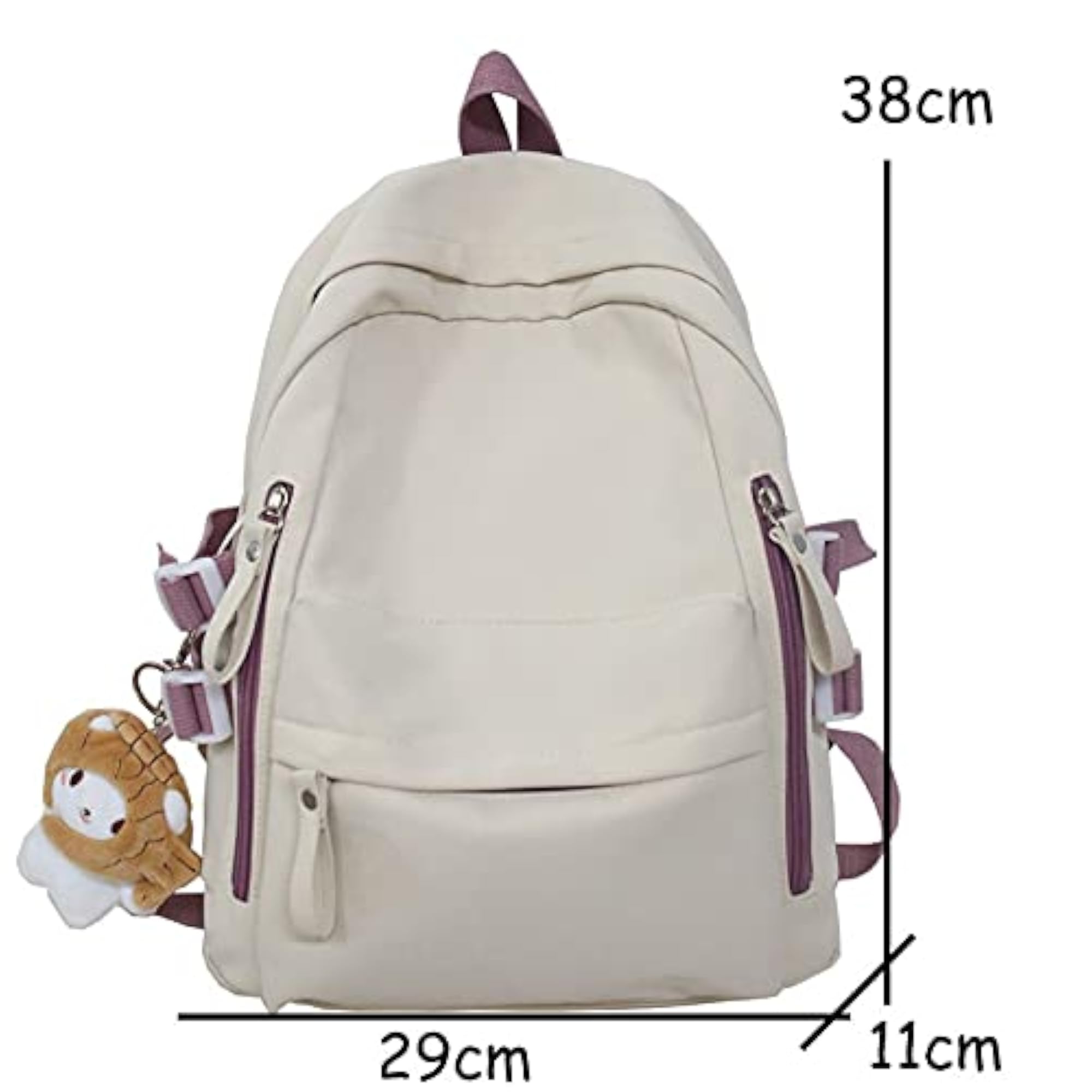 Cute Solid Color Women's Large Capacity Backpack, Stylish