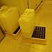 Leak-Proof Industrial Nestable Oil Drums Tray, Anti-Slip Polyethylene Spill Pallet for Garage Storage, Detachable with Drain - 5 Pack, 20.9