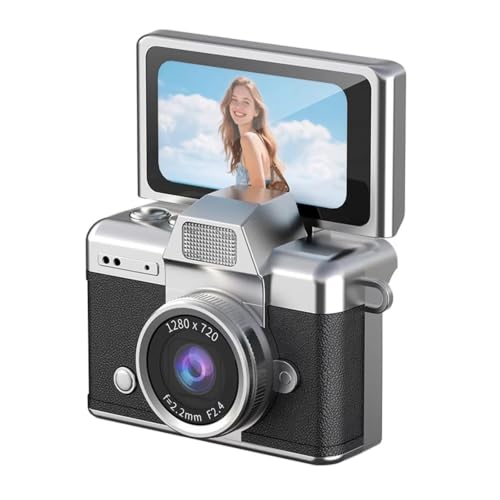Cámara Mini Retro CCD con Pantalla Plegable de 1.47 pulg y Flash miniatura 1