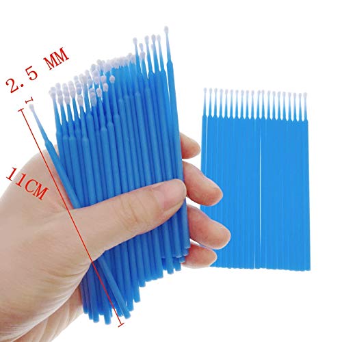 JZK 400x Kunststoff Microbrush Einweg Microbürsten Wimpernbuerste für Augen Bilden, Reinigung Und Wimpernverlängerung