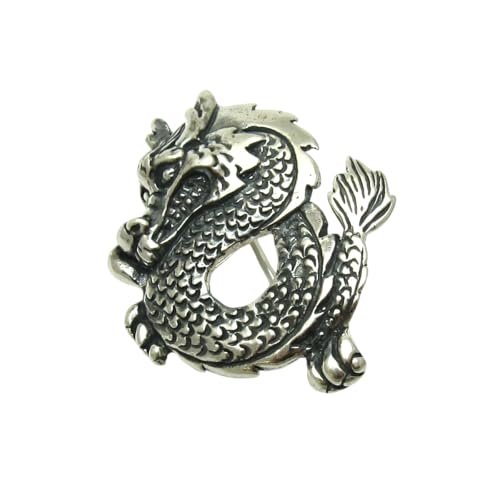 Broche en argent massif 925 Dragon A000097 Empress ne glisse jamais