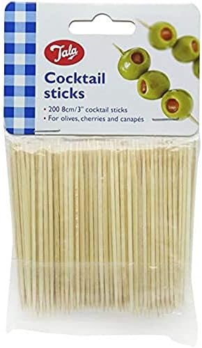 Tala Paddle Style Bamboo Skewers, Pack contains 50 x 9cm, 50 x 18cm and 50 x 25cm