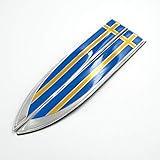 AutoE 2 PCS Car Side Fender Knifeshape Stickers National Flag Metal Emblem Badge Auto Decals (Sweden)