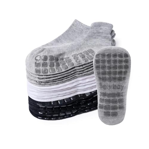 Bearbay Baby Non Slip Ankle Socks with Grippers (9 Pair)