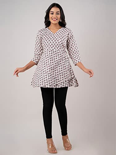 Image of feranoid Women Cotton Angrakha Kurti