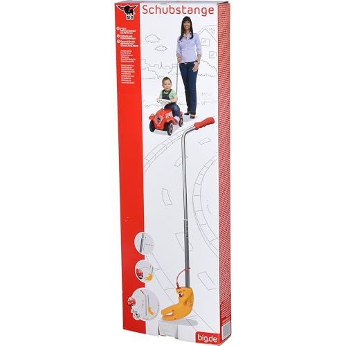 BIG - Schubstange - 3-fach höhenverstellbare Schiebestange, für die BIG-Bobby-Car Modelle Classic, Next, New und Neo, für Kinder ab 1 Jahr