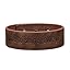 Brown Engraved Leather Bracelet