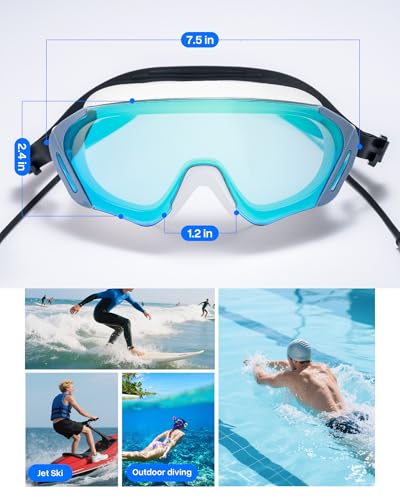 Image of Swim Goggles, Wide Angle Anti-fog and UV Leak Proof Goggles,Swimming Goggles for Adult Youth