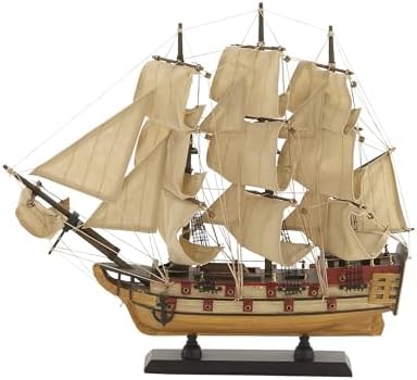 Deco 79 71633 Wood Sailboat Home Decor Product, 15"W/14"H