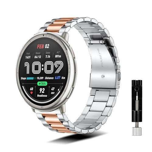 [NicMool] �o���h 20mm For Amazfit Active 3 Premium/Amazfit Active 2 Square/Active 2 /GTR Mini/GTS 4/4 Mini/3 �Ή� �����o���h �X�e�����X�� �����x���g 