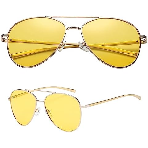 PolarSpex Aviator Sunglasses for Women & Men - Polarized Night Diving Men's Sunglasses - Aluminum Frame Mavericks Sunglasses Cover
