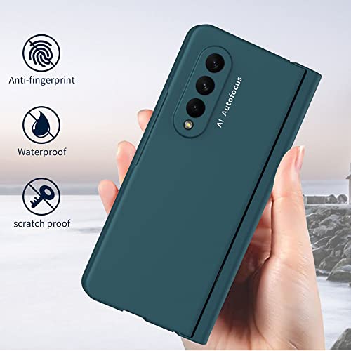 Funda Samsung Galaxy Z Fold 3 5G Estuche con Bisagra Cristal Frontal Rosa 4