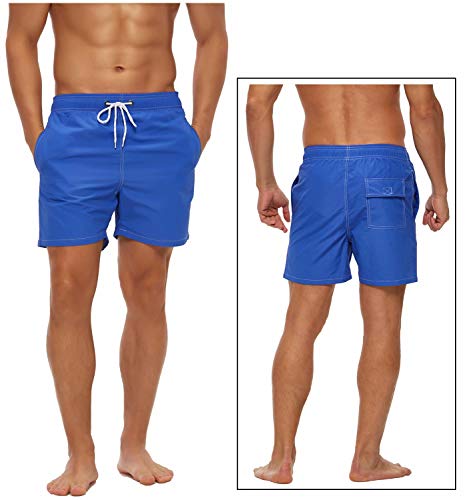 Tyhengta Mens Swim Trunks Quick Dry Beach Shorts With Mesh Lining Blue 32 #TOP1