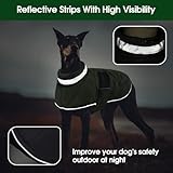 ASENKU Hundemantel für Kleine Hunde XS, Hundemantel Winter Wasserdicht, Fleece Reflektierende Hundejacke Warm mit Verstellbarem,Wintermantel Hund mit Geschirr Loch Karierte für Chihuahua,Dackel