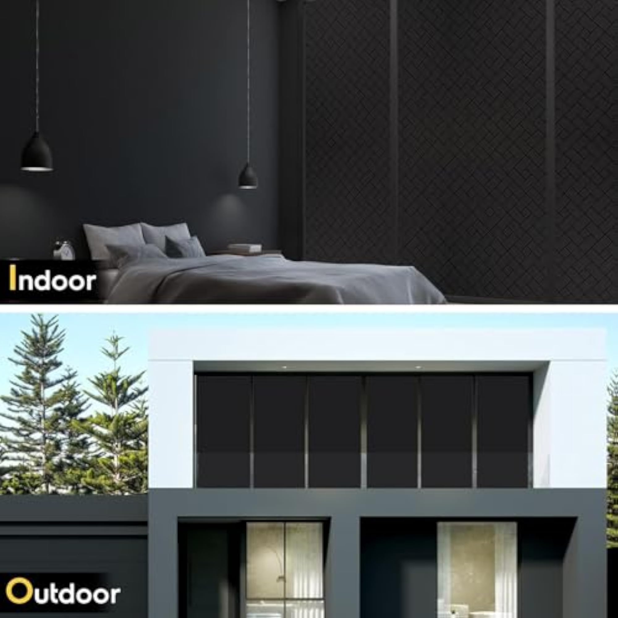 Total Blackout Privacy Window Film Cover, 100% Light Blocking