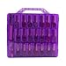 Zoostliss Universal Clear Nail Polish Organizer Storage Case for 48 Bottles Adjustable Dividers Space Saver Transparent Purple