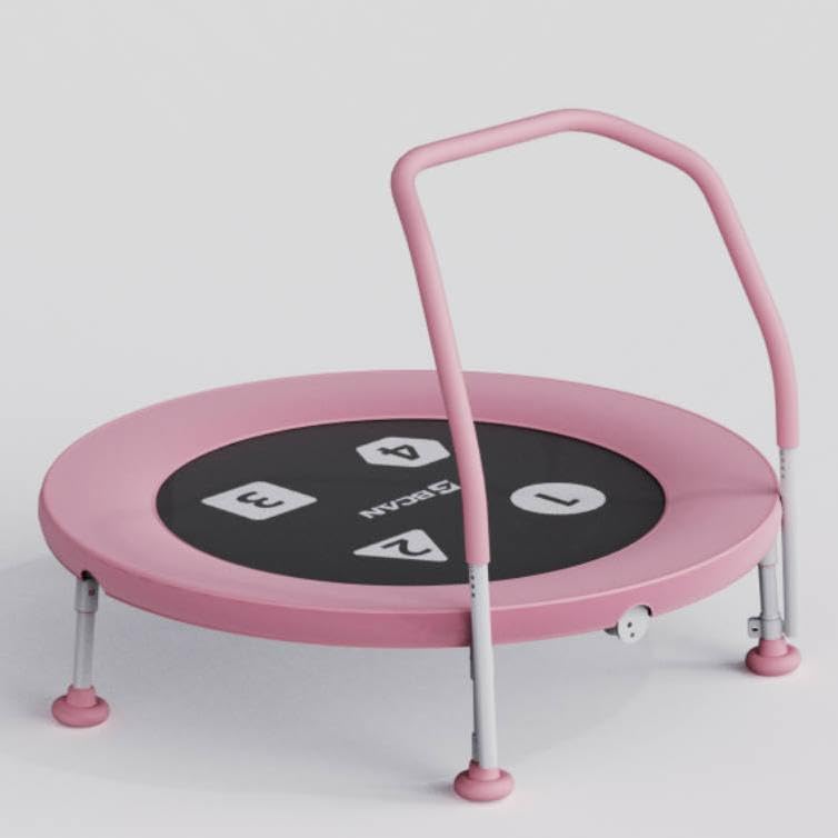 BCAN36'' Toddler Trampoline, ASTM Certified-Foldable Mini Trampolines for Kids Ages 1-6, Adjustable Handle, Safety Pad & Foldable Legs, Baby Trampoline Indoor/Garden, Gift for Boy and Girl