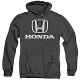 Trevco Honda Unisex Adult Pull-Over Heather Hoodie, Large Black