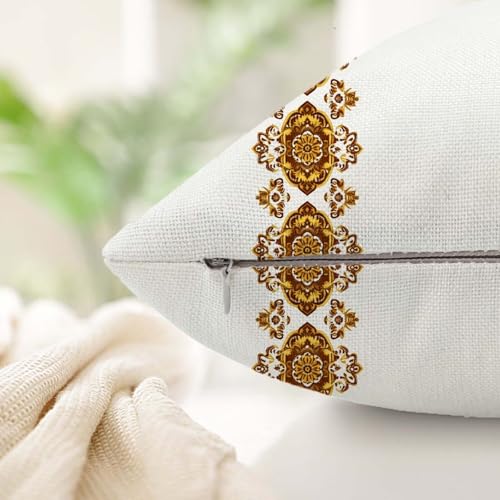 Housse coussin extérieur imperméable et déhoussable avec zip invisible lot de 4