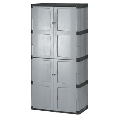 Amazon Com Plastic Storage Cabinet With Doors