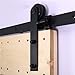 Produktbild 414cm/13.6FT Schiebetürsystem Zubehörteil Laufschiene Schiebetürbeschlag Holzschiebetür Komplettset Schiebetür Schiene Set Schwarz/sliding barn door hardware