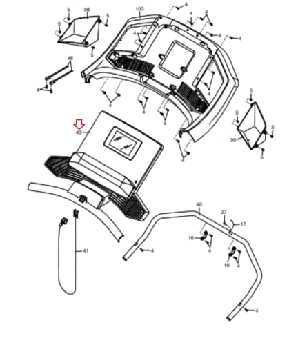 Image of Icon Health & Fitness, Inc. Display Console Assembly 423521 Works W Carbon T7 234700 PFTL877200 Treadmill