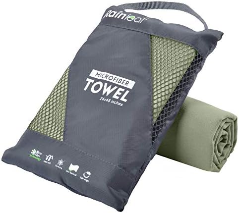 Rainleaf Microfiber Towel Quick Dry Camping & Travel & Gym Towel. Compact | Super Absorbent, Lightweight, Fast Drying. Suitable for Beach, Bath, Backpacking, Hiking, Swim. - View 3