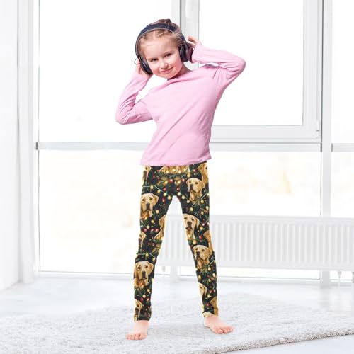 Golden Dog Light Girls Leggings Athletic Pants Tights Stretch Bottom4