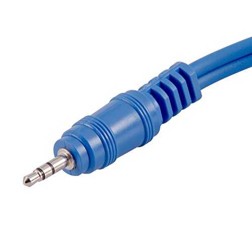Cable divisor de audio Seismic Audio 3.5mm 6 pies azul miniatura 2