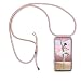 Produktbild Handykette für Huawei Honor 6A Hülle, Handy-Kette Handyhülle mit Band Necklace Umhängen Halsband Lanyard Durchsichtig Crystal Silikon TPU Gel Schutzhülle Anti-Shock - Rosé Gold