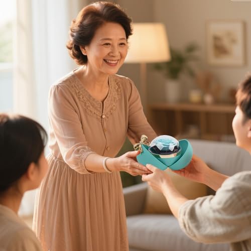 ネックレスケース 回転ジュエリーボックス 人気 永遠の花告白バラ ジュエリーボックス バラの回転宝石箱 プレゼント用 ボウノット ペンダント ギフト プリザーブドフラワー 彼女 誕生日 記念日 結婚祝い 母の日のプレゼント フラワーアレンジ
