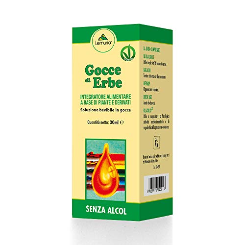 Lemuria - GOCCE DI ERBE - Per una Digestione Ottimale - Composto di Estratti Totali 1:1, Integratore Alimentare a Base di Piante e Derivati - 30 ml - Made in Italy