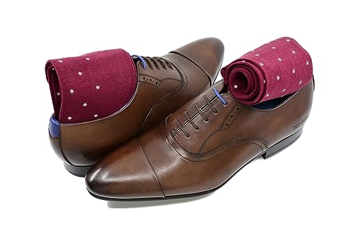 Socks For Men Groomsmen Gifts For Men Dot Christmas Dress Socks Wedding 9-13 100% cotton Casual Crew Socks3