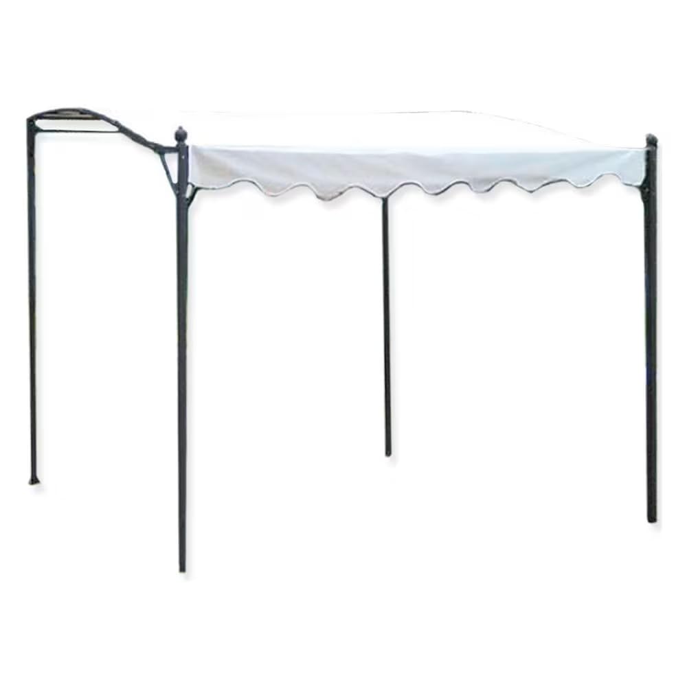 VERDELOOK Pergola, Gazebo in Ferro Verniciato, 2x3 m, Bianco per Copertura e arredo Esterni